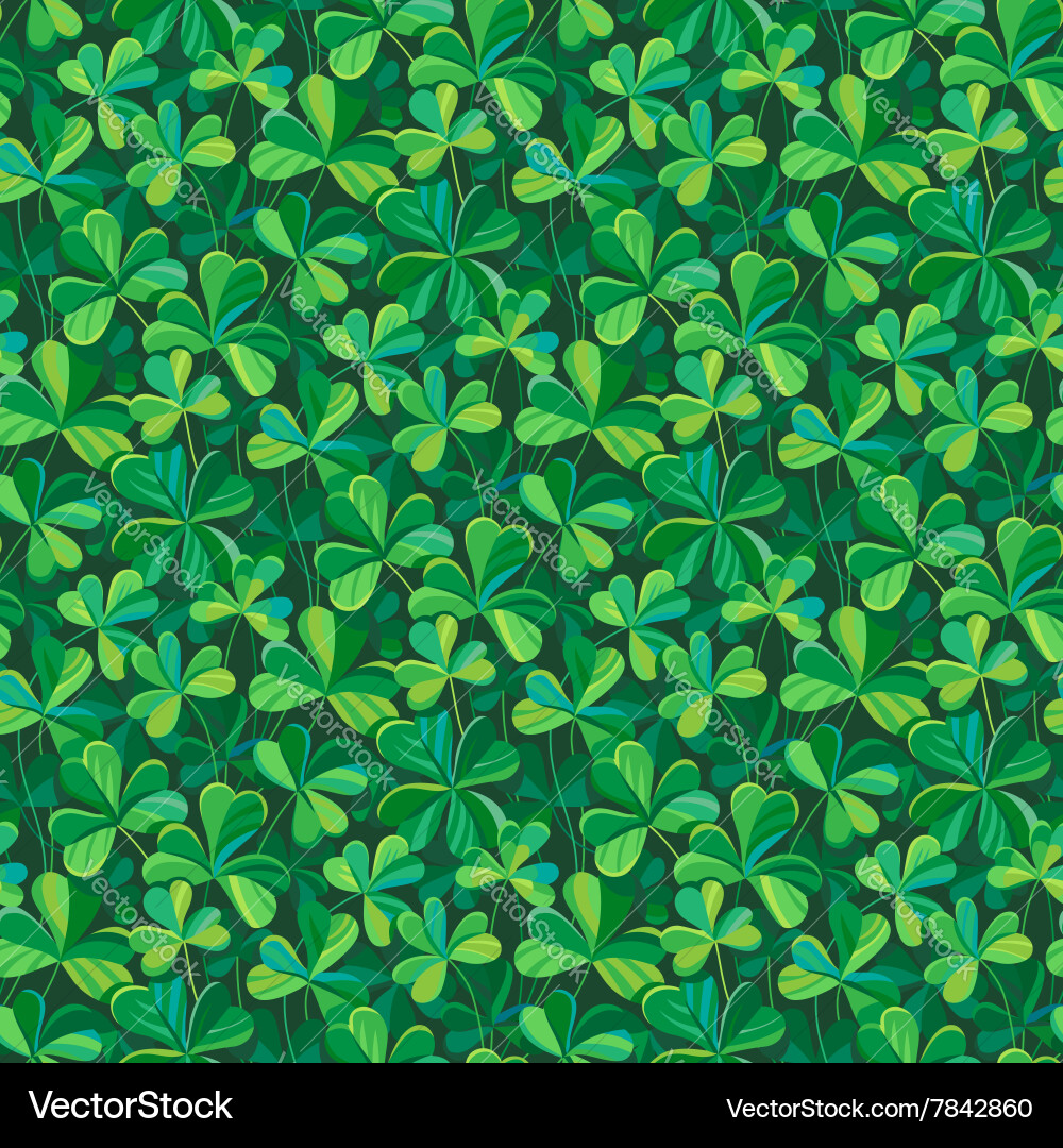 Green Clover Pattern Vector Image