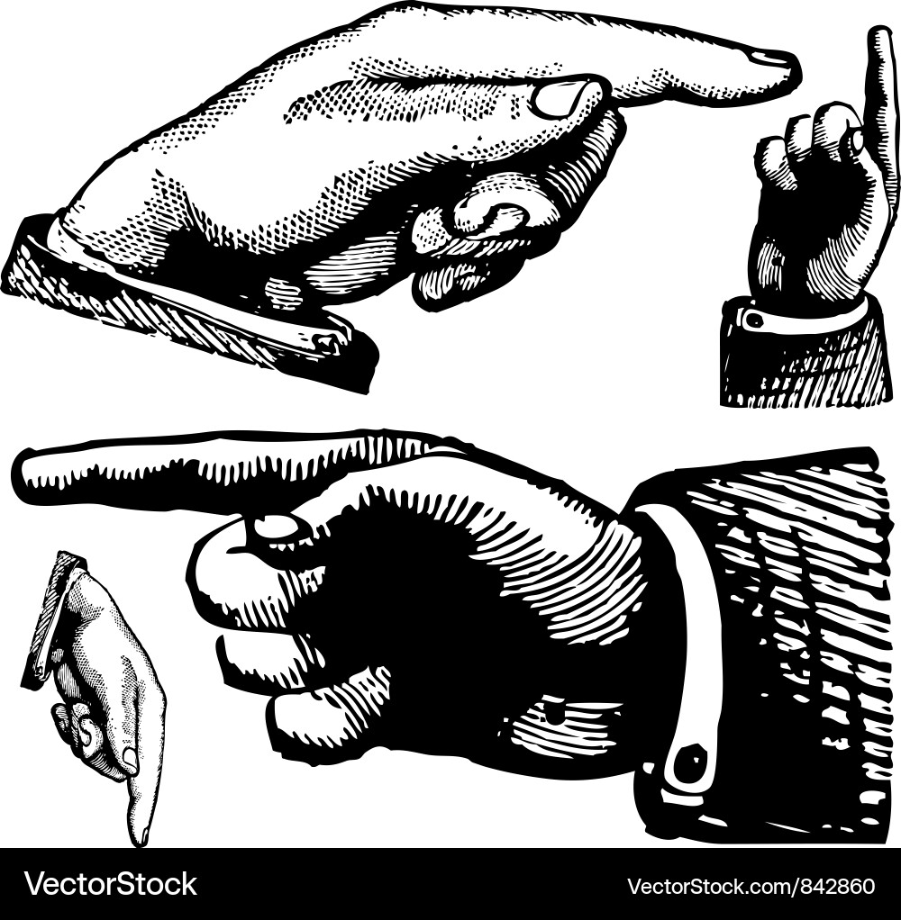 Hand pointing vector image