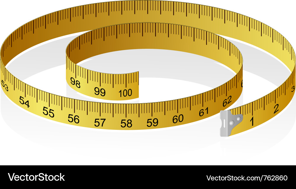 Measuring Tape with Reflection Vector Image