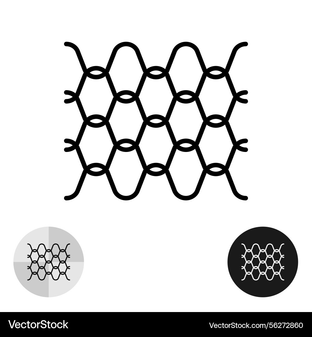 Metal wire mesh netting or fabric with elastic Metal wire mesh netting or fabric with elastic vector image