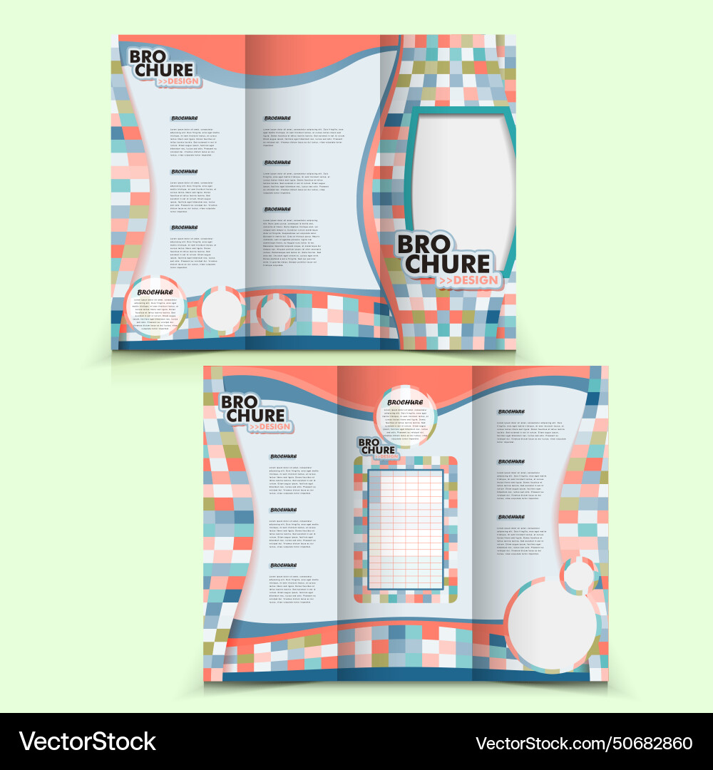 Modern tri-fold brochure design Modern tri-fold brochure design vector image