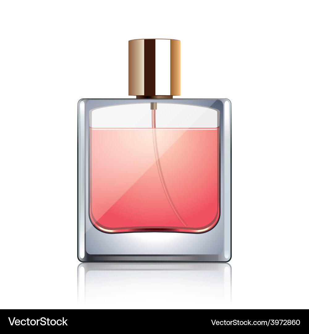 Perfume bottle isolated Royalty Free Vector Image