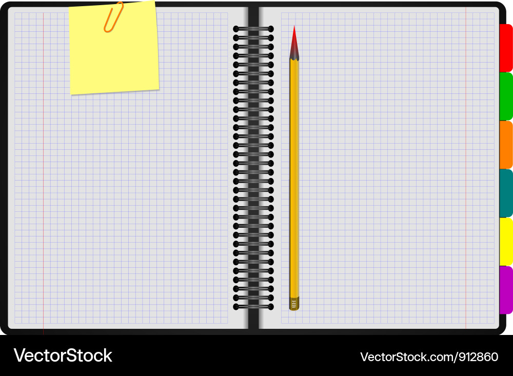 Quad Ruled Notebook Vector Image