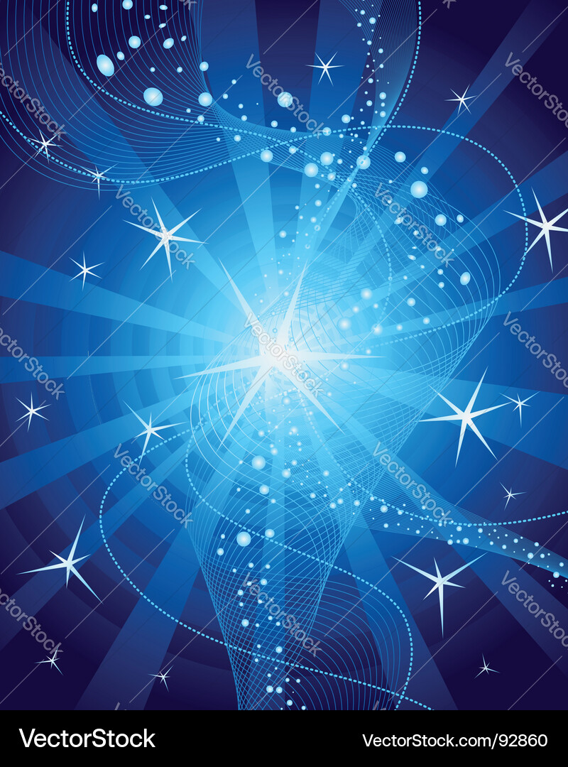 Sparkling Starry Night Pattern Vector Image