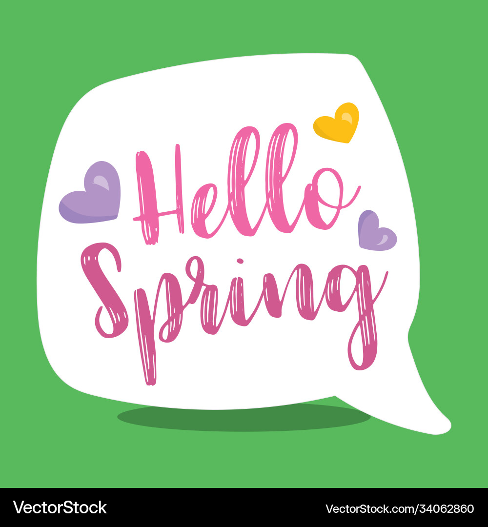 Spring monster hello 07 vector image