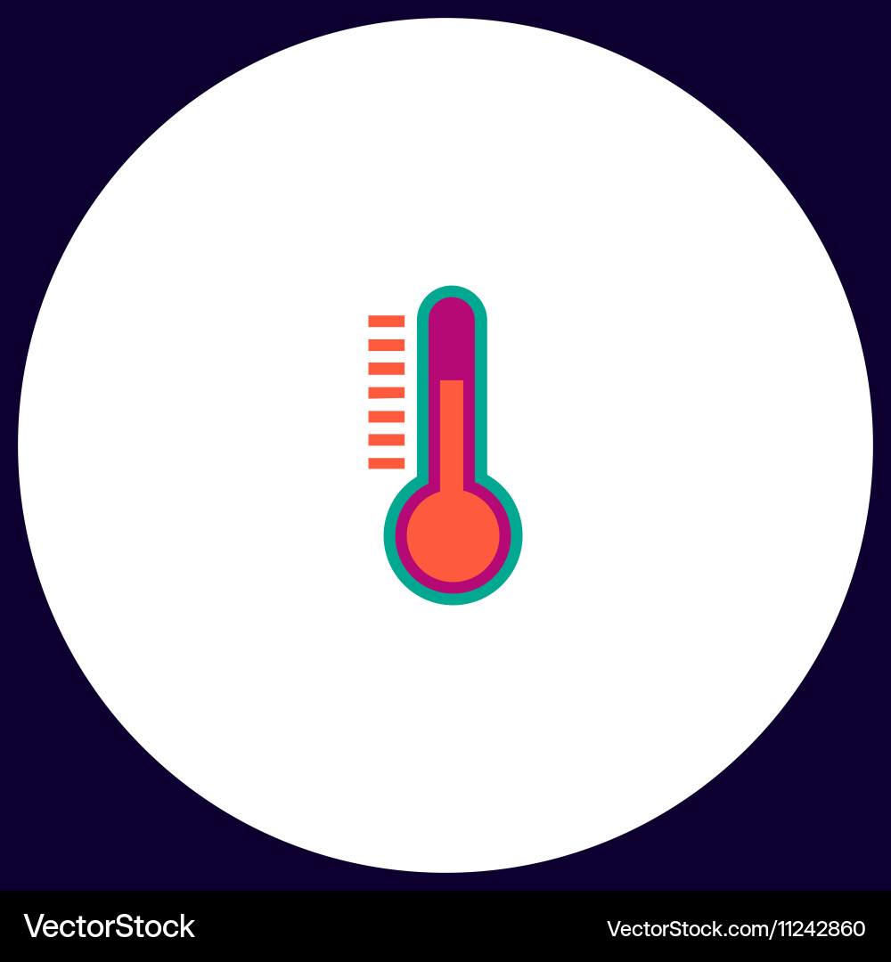 Temperature meter computer symbol Royalty Free Vector Image