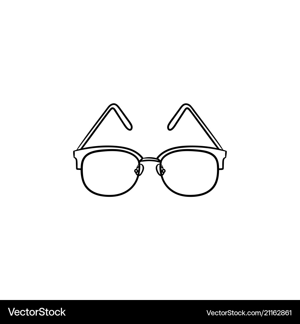 Brillen Hand gezogen Umriss Doodle-Symbol Brillen Hand gezogen Umriss Doodle-Symbol vektorbild