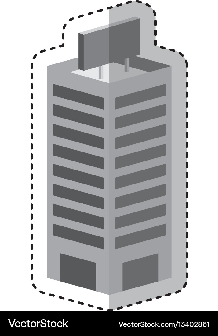 Building isometric isolated icon Vector Image