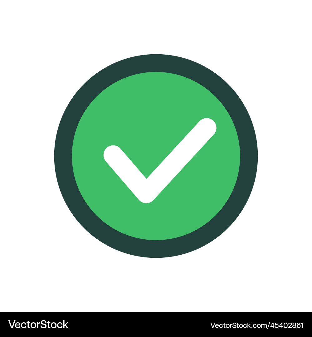 Check mark button icon or decision Check mark button icon or decision vector image