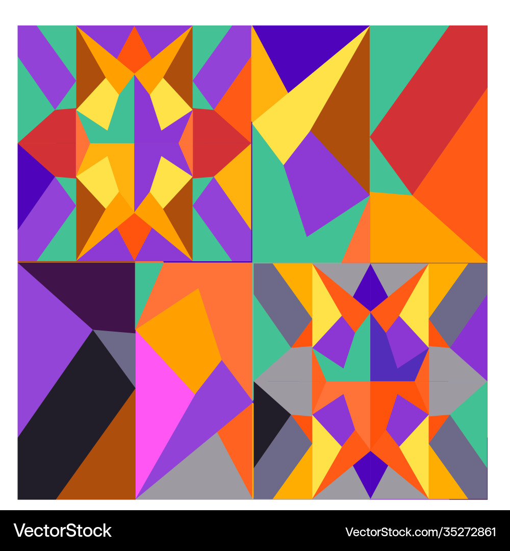 Colorful geometric and curve background pattern Vector Image