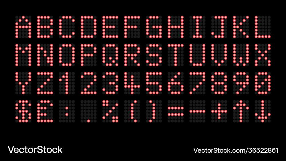 Display letters and figures sympols set typeface Display letters and figures sympols set typeface vector image
