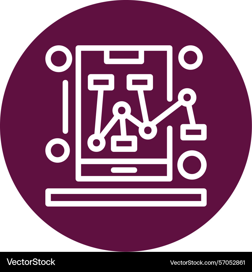 Event tracking line circle style icon design Vector Image