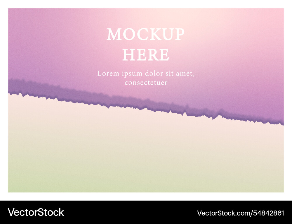 Gradient ripped paper mock-up design background Gradient ripped paper mock-up design background vector image