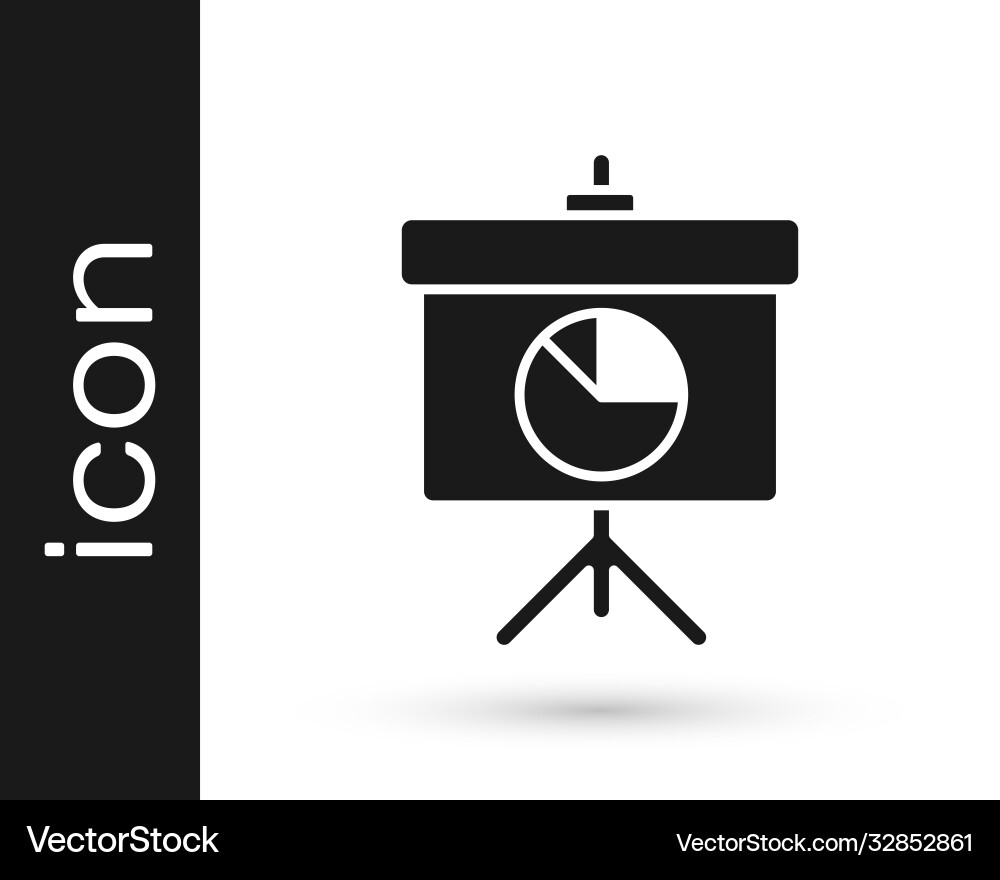 Grey presentation board with graph schedule Grey presentation board with graph schedule Vector Image