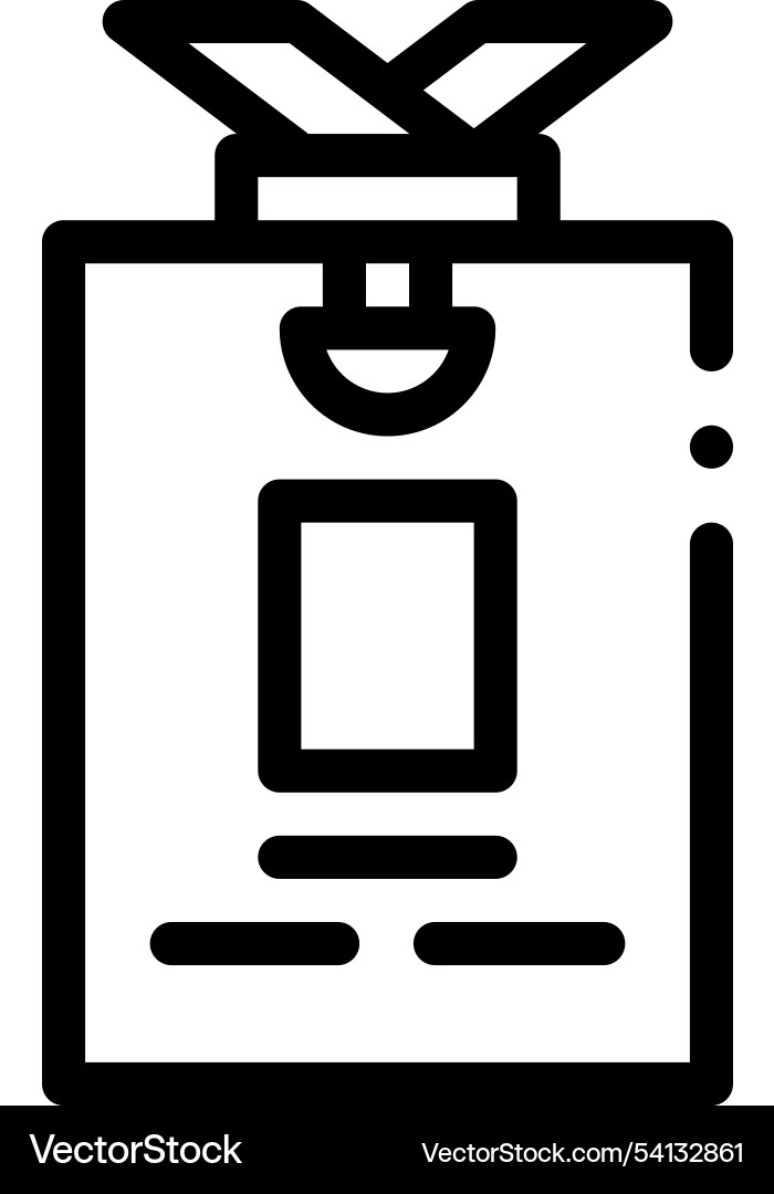 Identification icon thin linear style design Vector Image