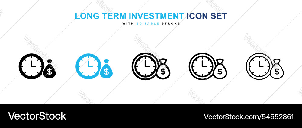 Long term investment icon Royalty Free Vector Image