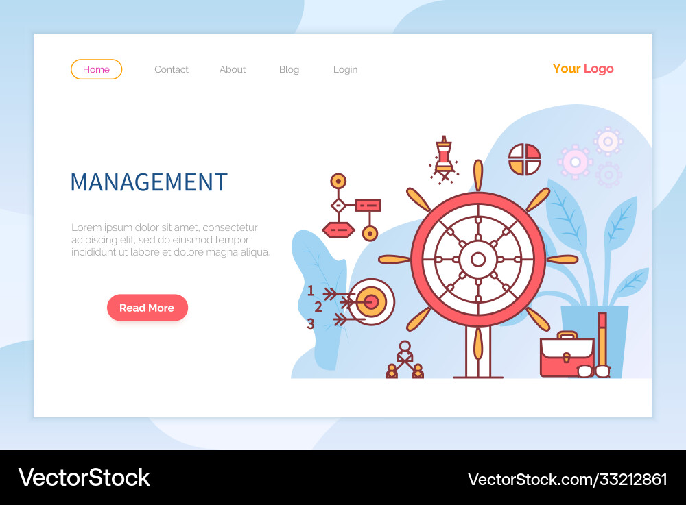 Management concept workflow organization web Vector Image