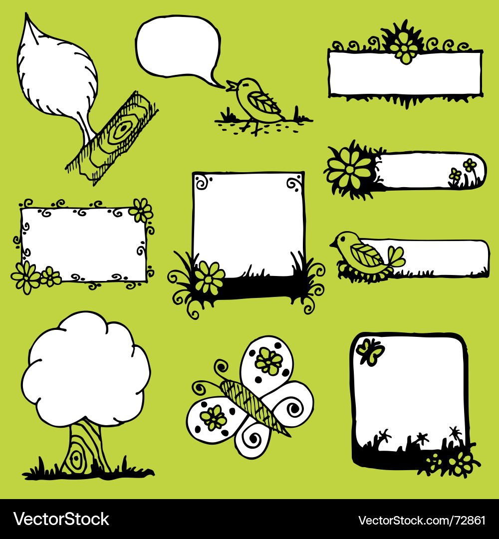 Nature Frames Collection vector image