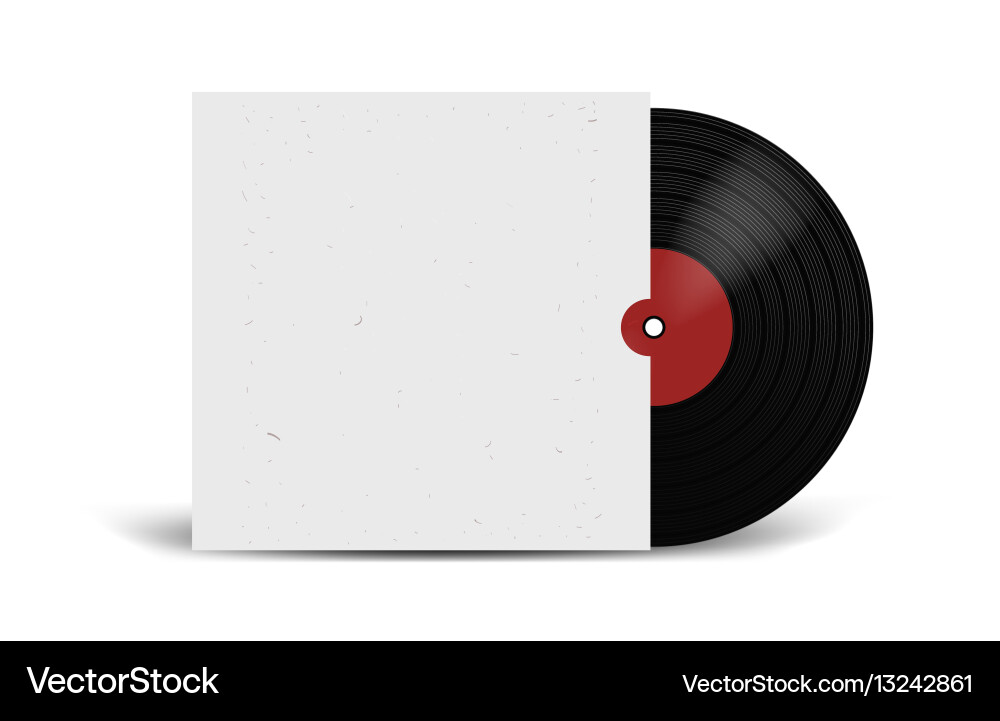 Realistic Vinyl Record with Cover Vector Image