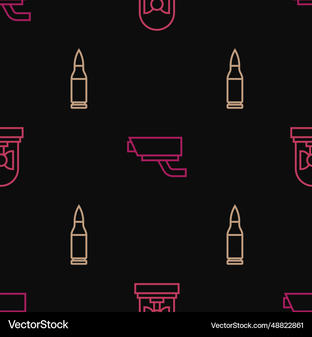 Set line flasher siren bullet and security camera vector image