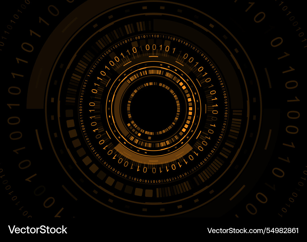 Tech abstract background with ui circular elements Tech abstract background with ui circular elements vector image