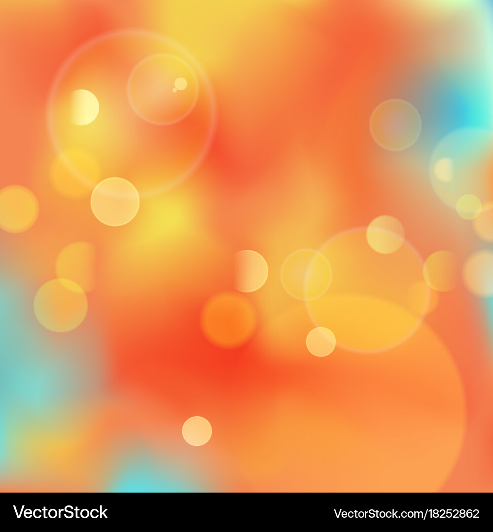 Abstract bokeh autumn background Vector Image