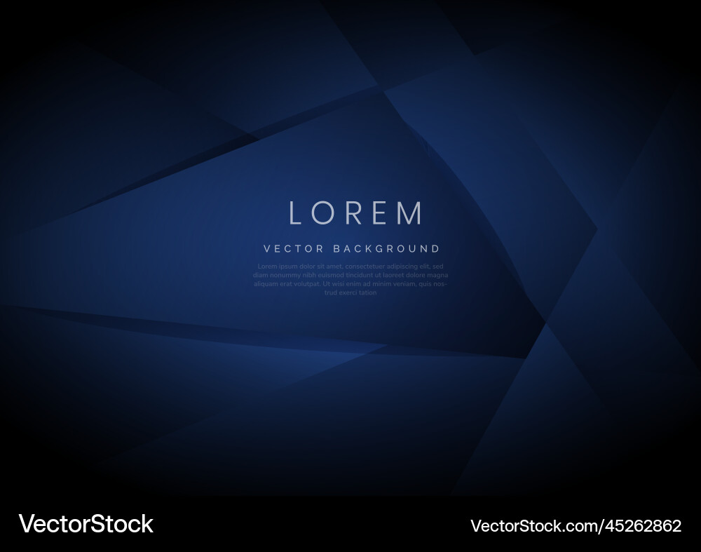 Abstract dark blue triangle overlapping layer Vector Image