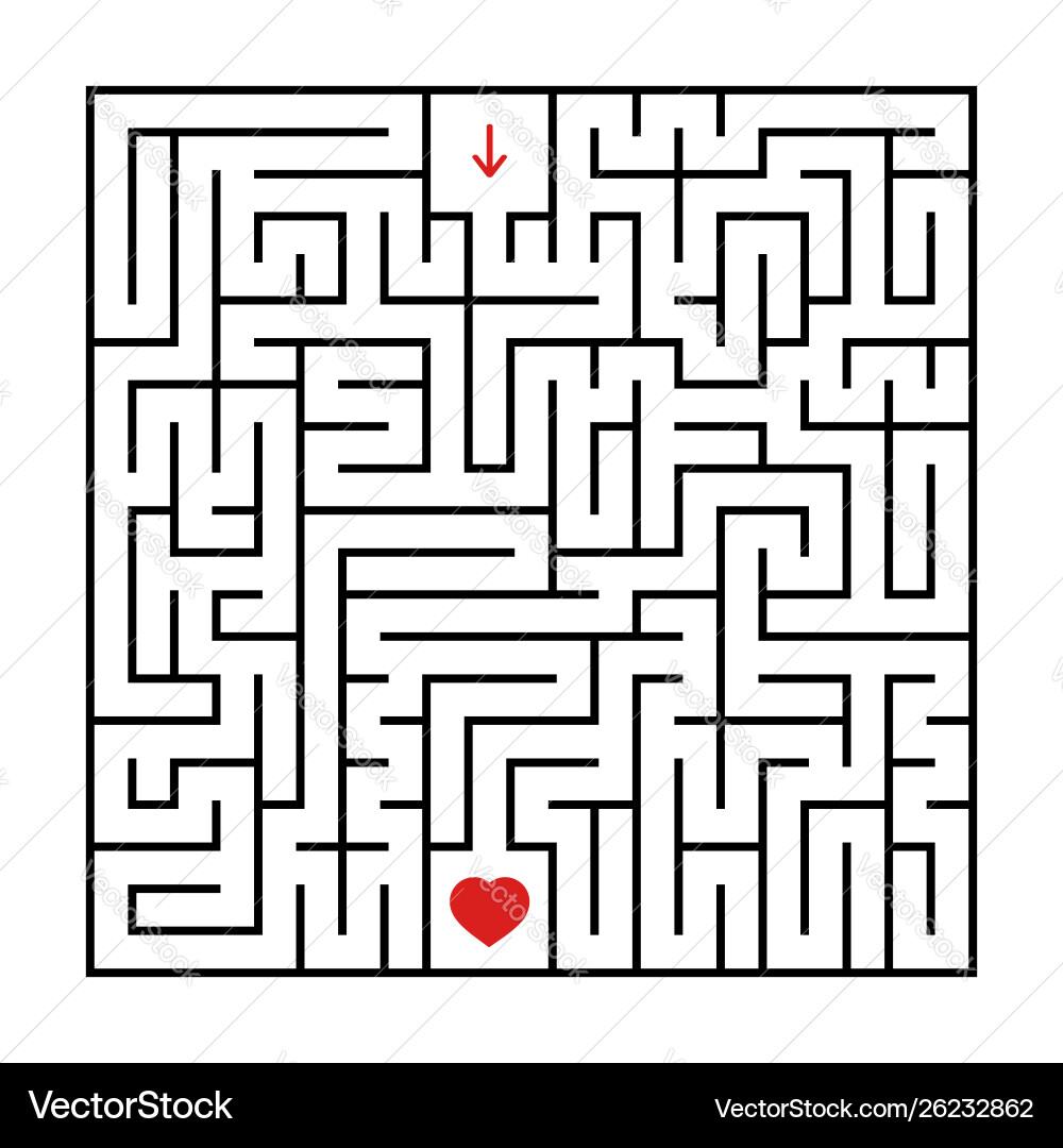 Abstract square maze an interesting and useful Vector Image