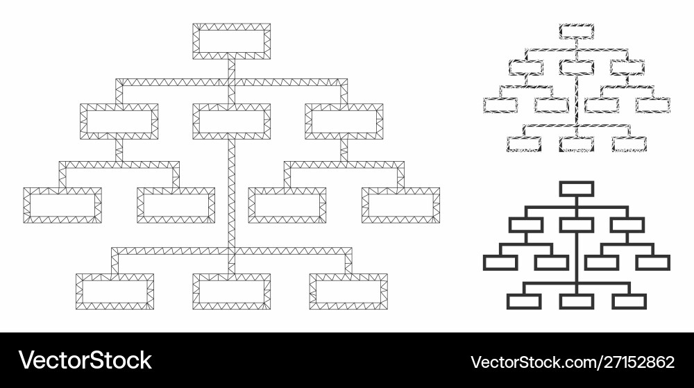 Algorithm tree mesh network model Algorithm tree mesh network model vector image
