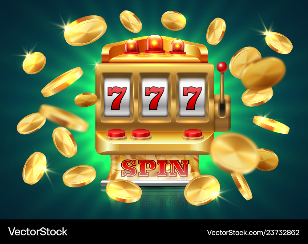 Casino Spielautomat 777 Jackpot vektorbild