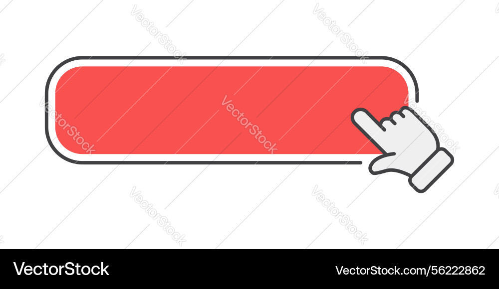Click here empty banner icon in flat style Click here empty banner icon in flat style vector image
