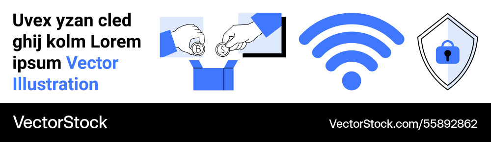 Digital transaction secure network and data Digital transaction secure network and data vector image