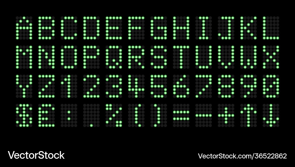 Display letters and figures sympols set typeface Display letters and figures sympols set typeface vector image