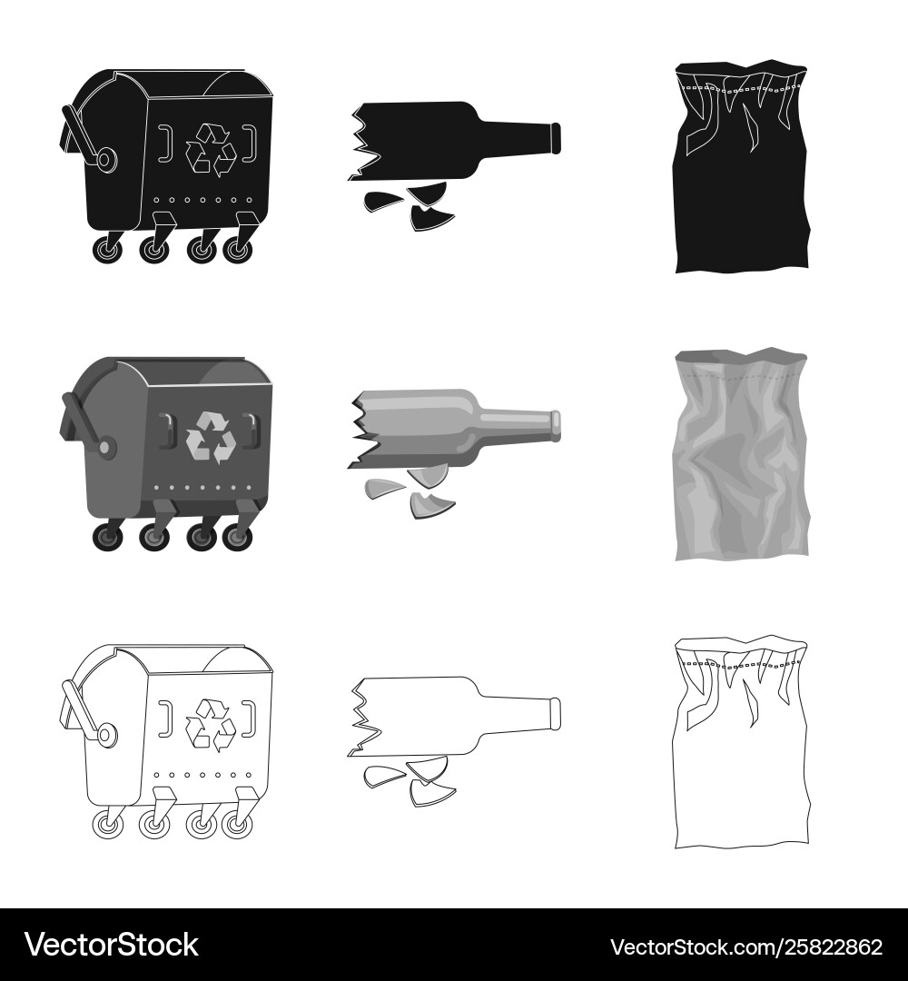 Dump and sort sign Dump and sort sign vector image
