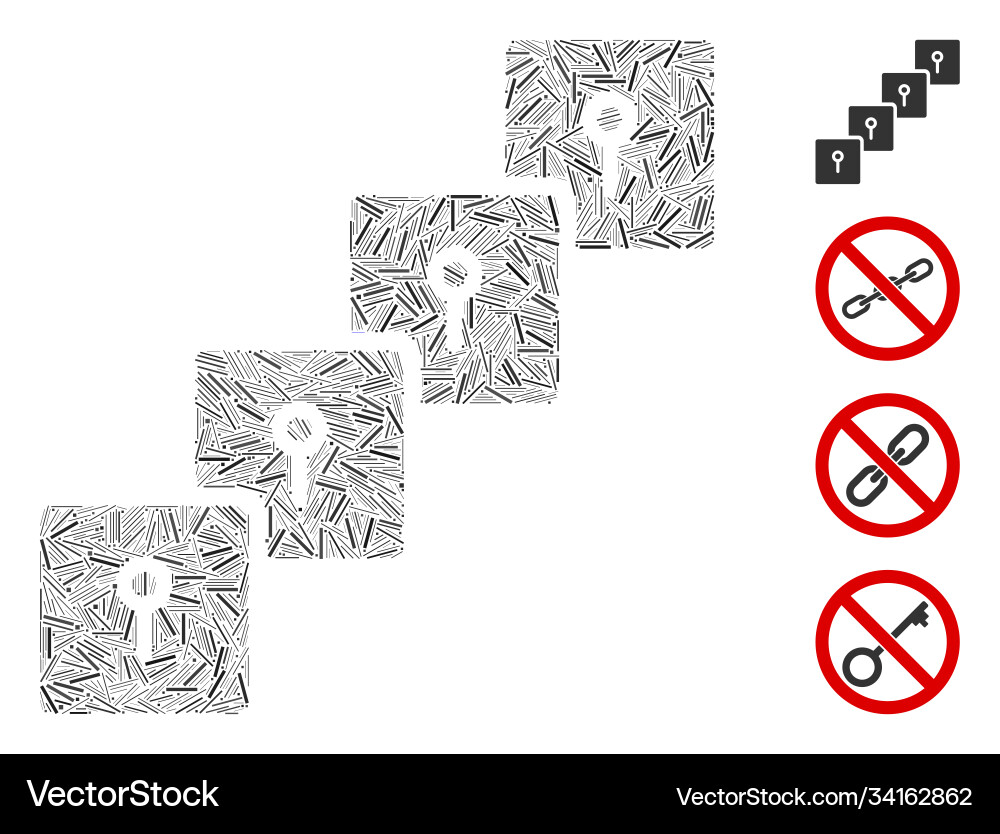 Hatch locker blockchain icon collage Hatch locker blockchain icon collage vector image