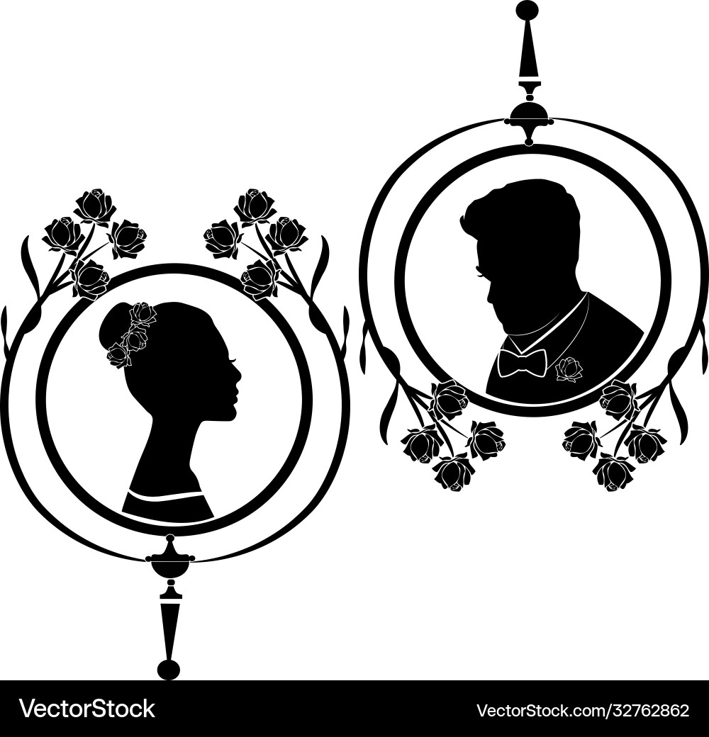 Hochzeitssilhouette blüht 6 Hochzeitssilhouette blüht 6 vektorbild