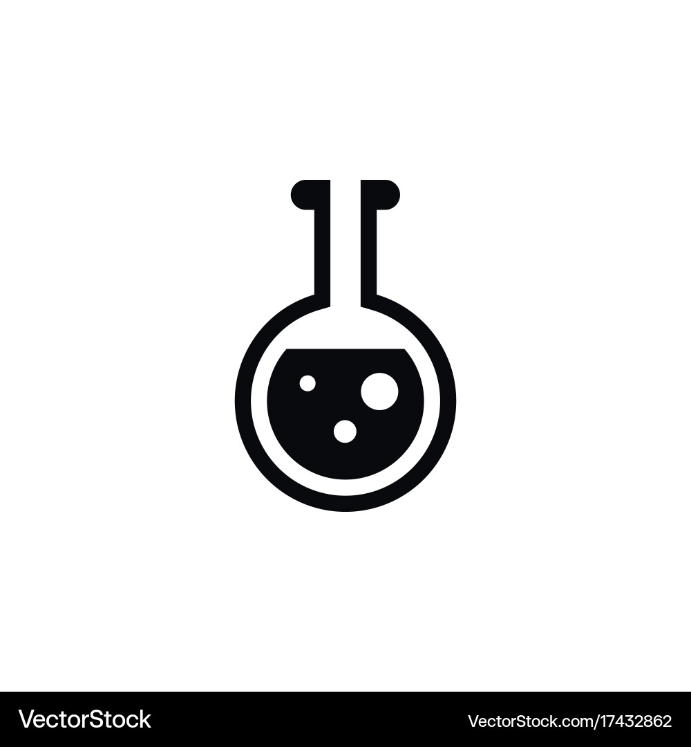 Isolated flask icon test tube element can Vector Image