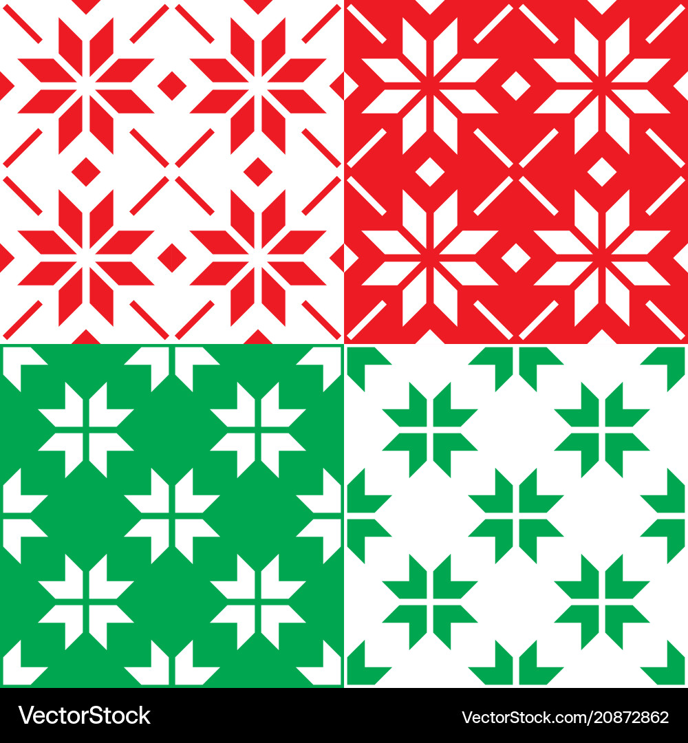 Nordic Winter Snowflake Pattern Vector Image