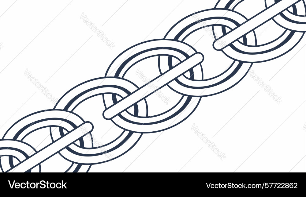 Seamless interlocking chain pattern design design vector image