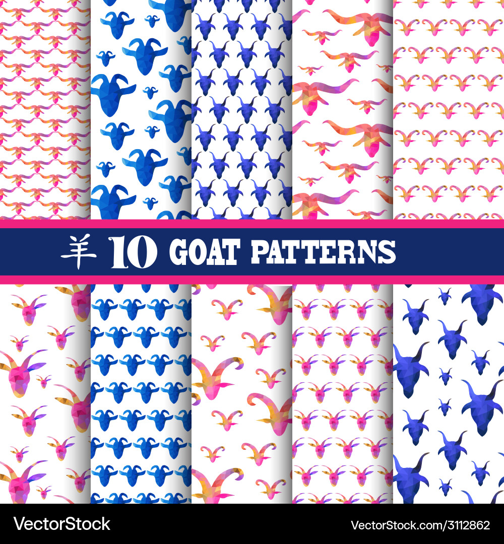 Seamless patterns set vector image