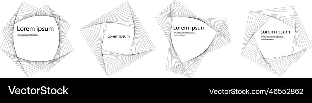 Set of templates forms for text Set of templates forms for text vector image