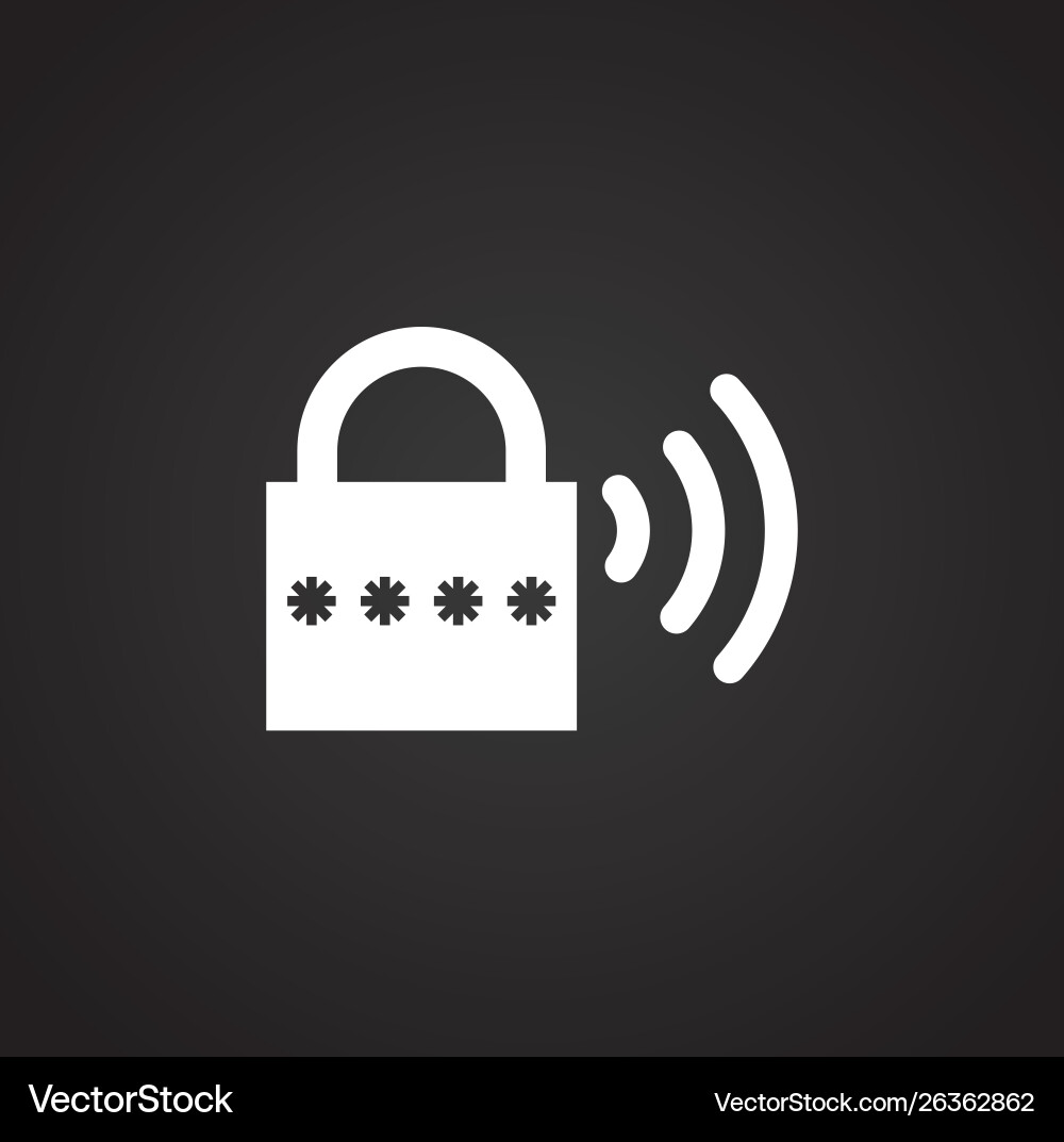 Smart lock icon on background for graphic and web Smart lock icon on background for graphic and web vector image