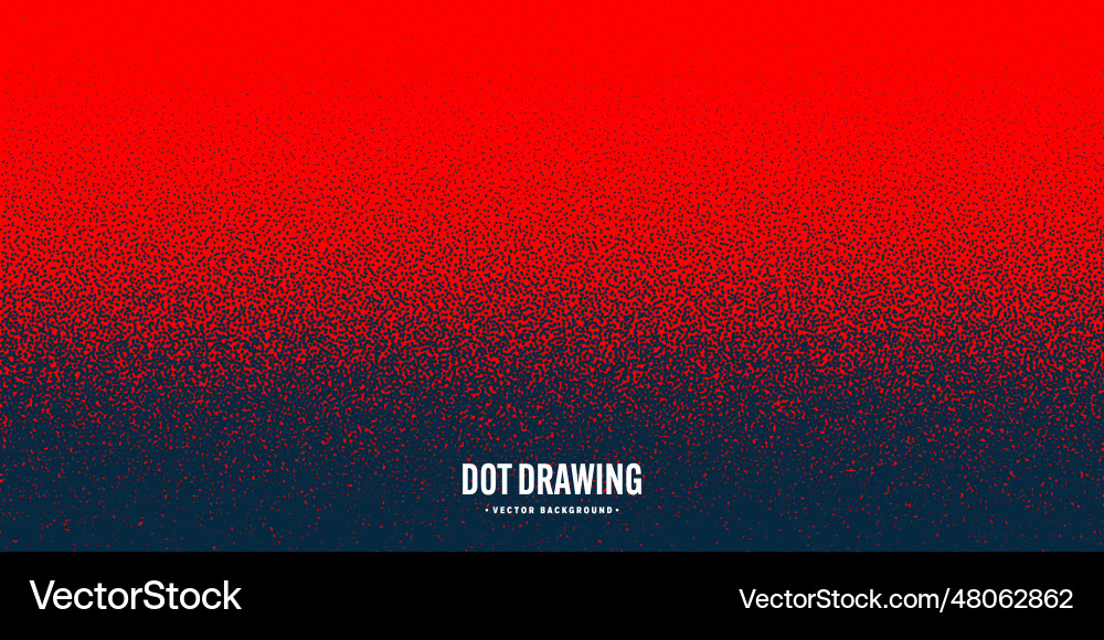 Stipple pattern red dotted geometric background Vector Image