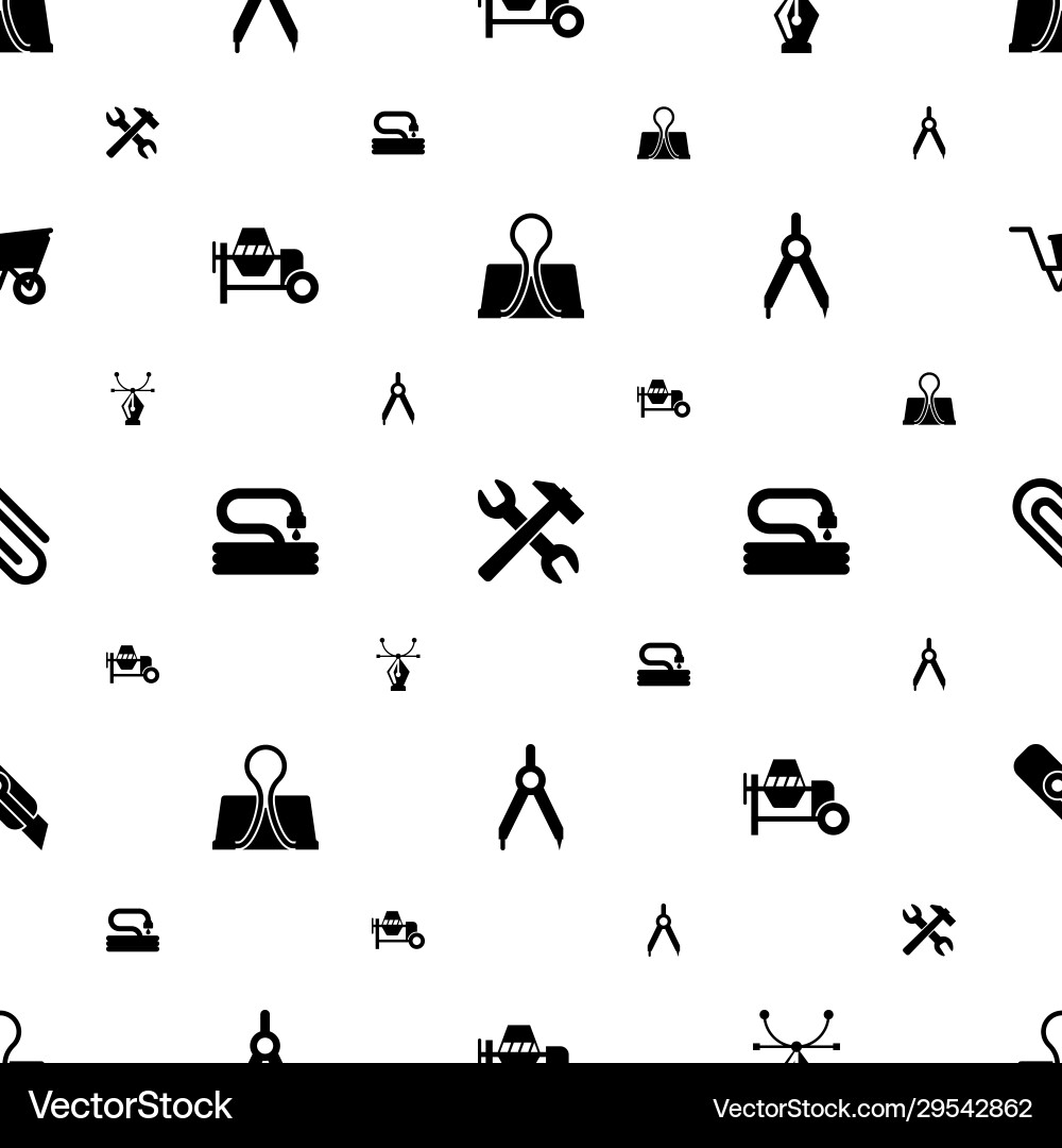 Tool icons pattern seamless included editable Tool icons pattern seamless included editable vector image