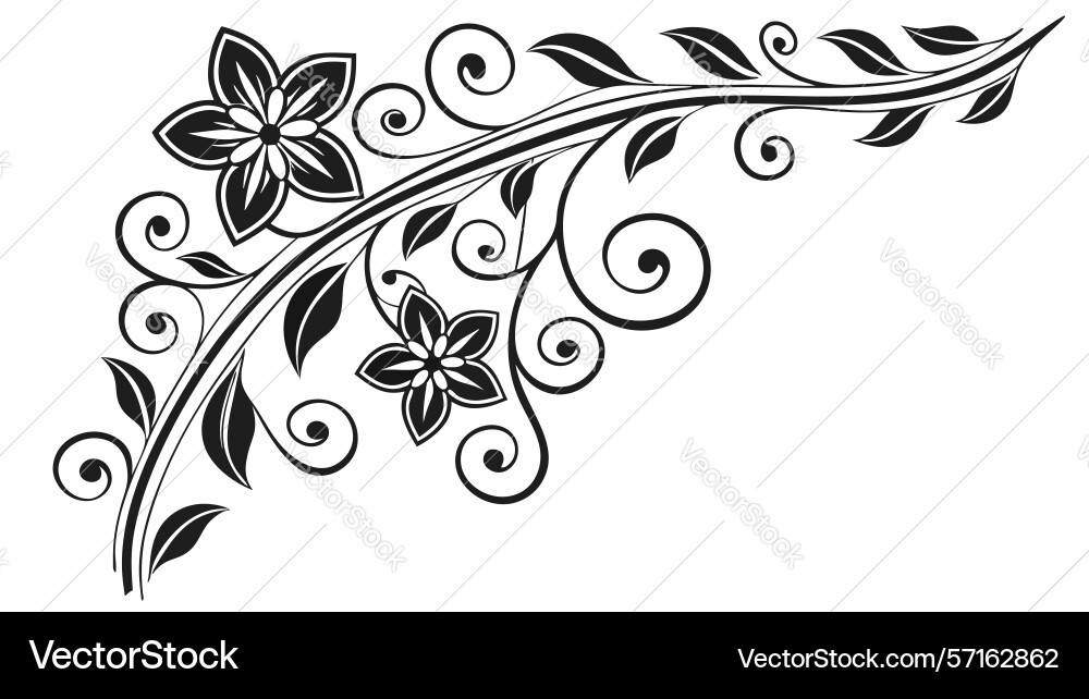Winding tree branch with perched bird design Vector Image