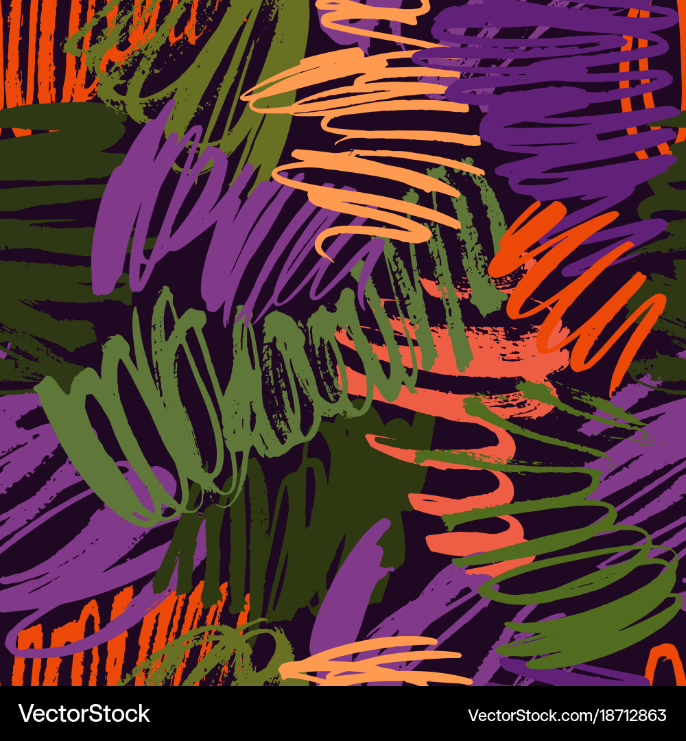 Abstract Brush Strokes Pattern Vector Image