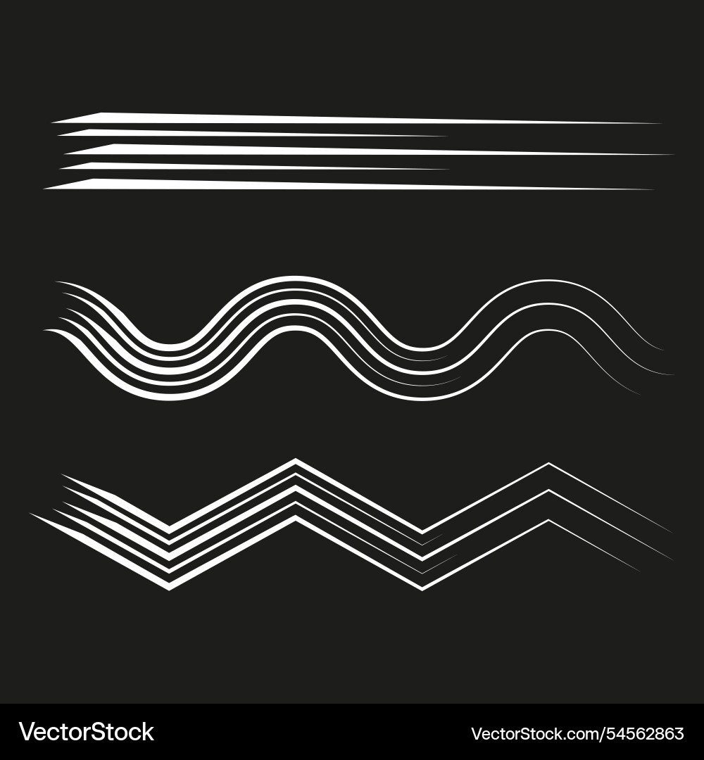 Abstract wave lines curved stripe design vector image