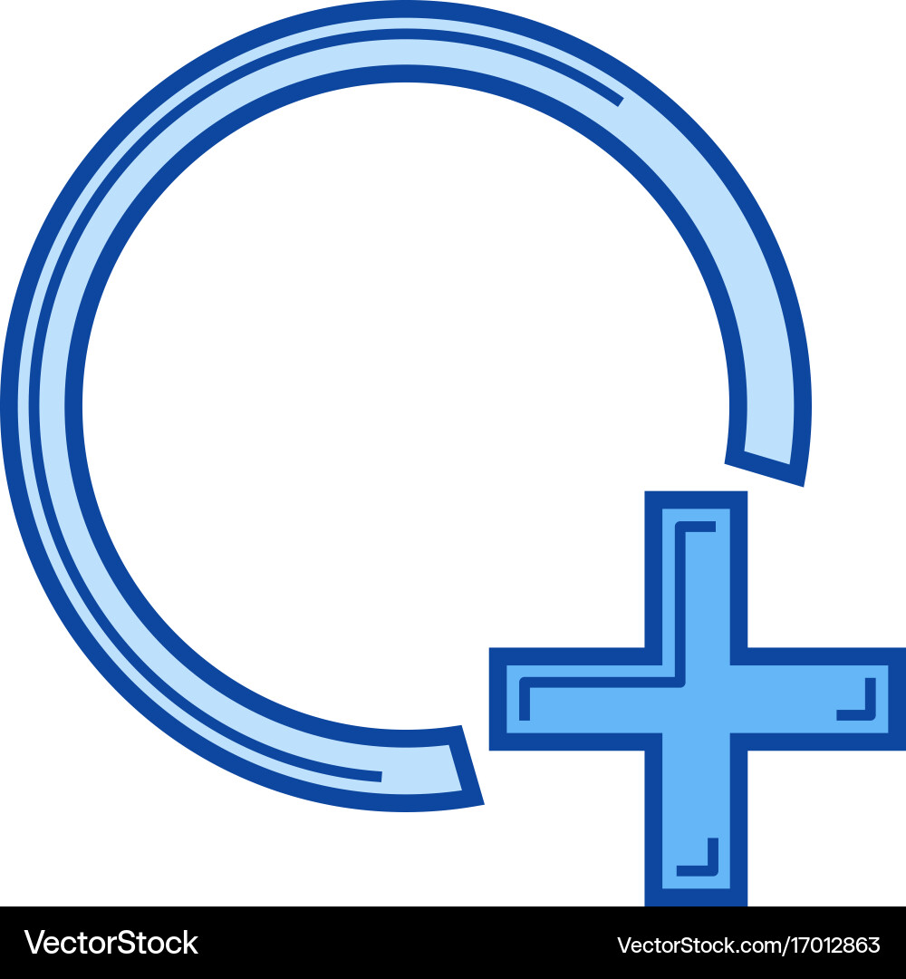 Add shape line icon vector image