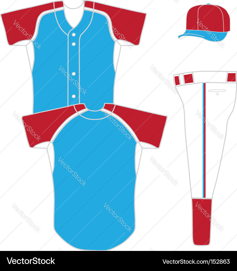 Baseball Jersey - White and Black Vector Image
