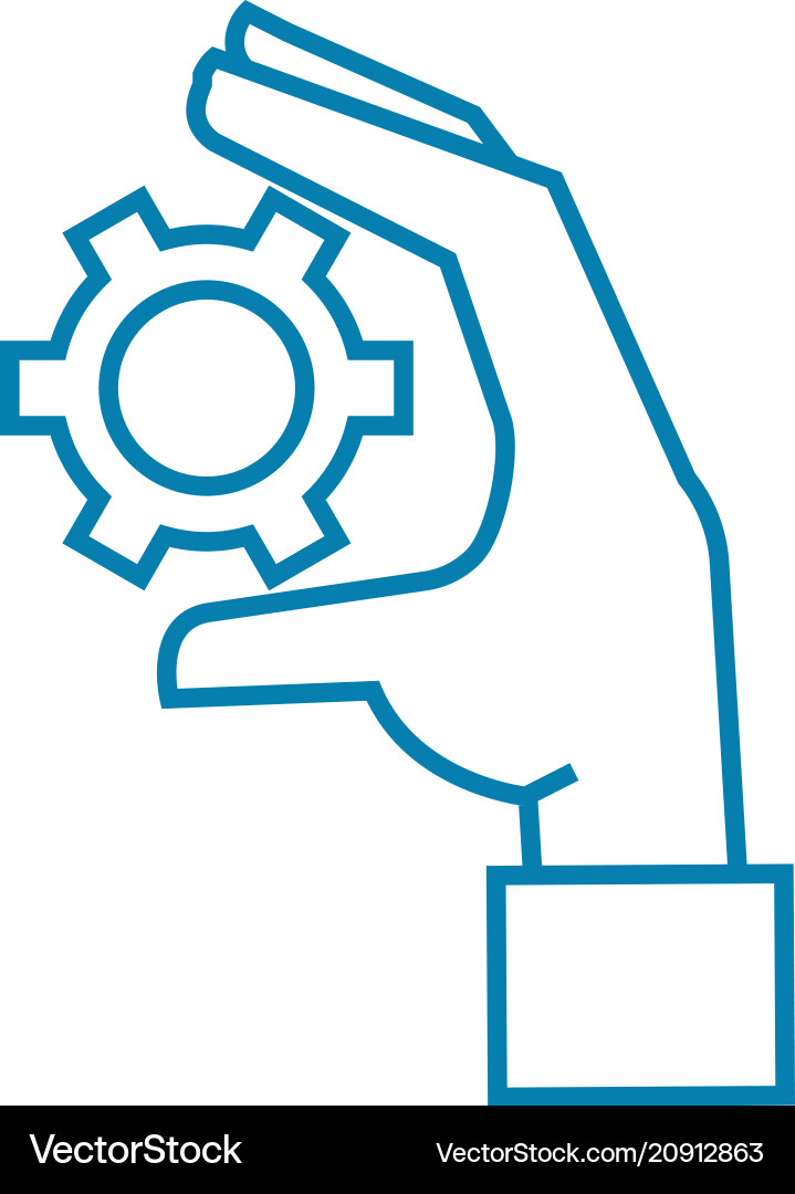 Control over the situation linear icon concept Control over the situation linear icon concept vector image
